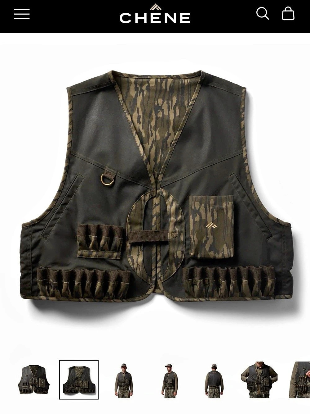 CHENE Men's waxed Canvas Wading Vest